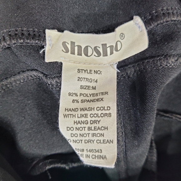 Shosho Women's Skinny Leggings Black Butt Sculpting Ultimate Tummy Control Sz M - Picture 9 of 10